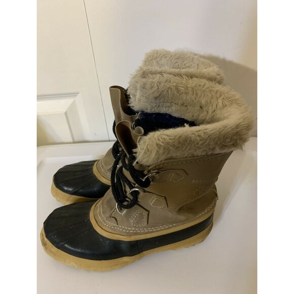 Sorel Manitou Insulated Duck‎ Boot Winter Made In Canada Youth Size 4 - Picture 6 of 8